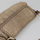 FENDI Shoulder Bag Leather Gold Auth ep10421-6