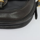 LOEWE Anagram Shoulder Bag Leather Green Gold Auth ep10432-14