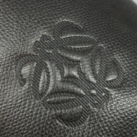 LOEWE Anagram Shoulder Bag Leather Green Gold Auth ep10432