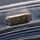 LOEWE Anagram Shoulder Bag Leather Green Gold Auth ep10432-18