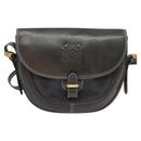 LOEWE Anagram Shoulder Bag Leather Green Gold Auth ep10432-13