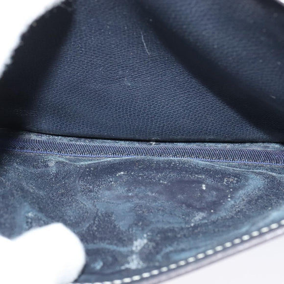 LOEWE Anagram Shoulder Bag Leather Green Gold Auth ep10432