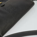 LOEWE Anagram Shoulder Bag Leather Green Gold Auth ep10432-6