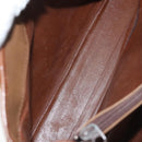 Burberrys Nova Check Hand Bag Canvas Gold Beige Auth ep10436-10