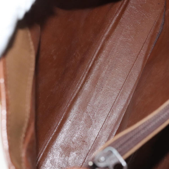 Burberrys Nova Check Hand Bag Canvas Gold Beige Auth ep10436