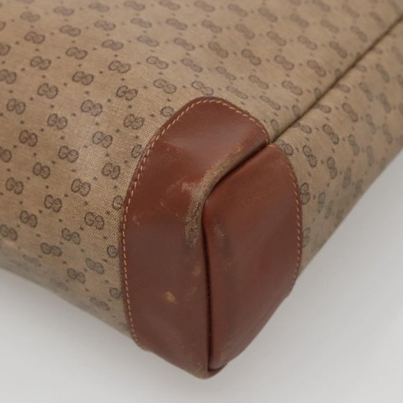 GUCCI Micro GG Supreme Tote Bag PVC Beige Gold 002 37 0035 Auth ep10439