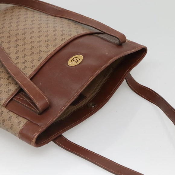 GUCCI Micro GG Supreme Tote Bag PVC Beige Gold 002 37 0035 Auth ep10439