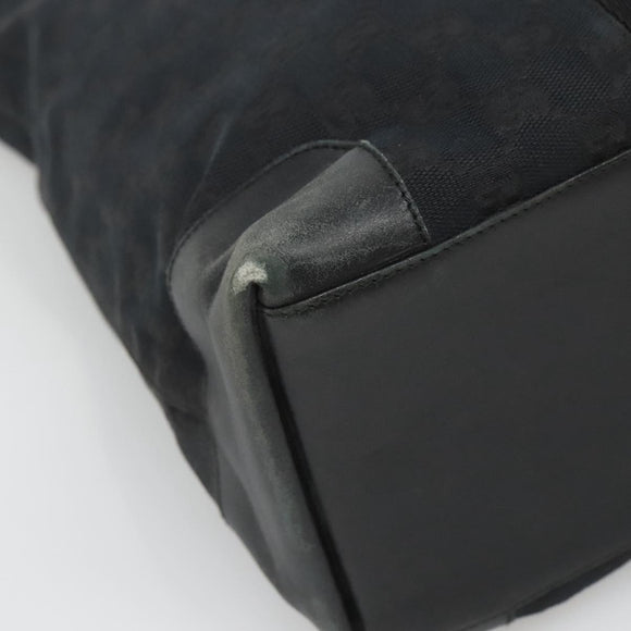 GUCCI GG Canvas Sherry Line Hand Bag Black Silver 002 1093 Auth ep10440