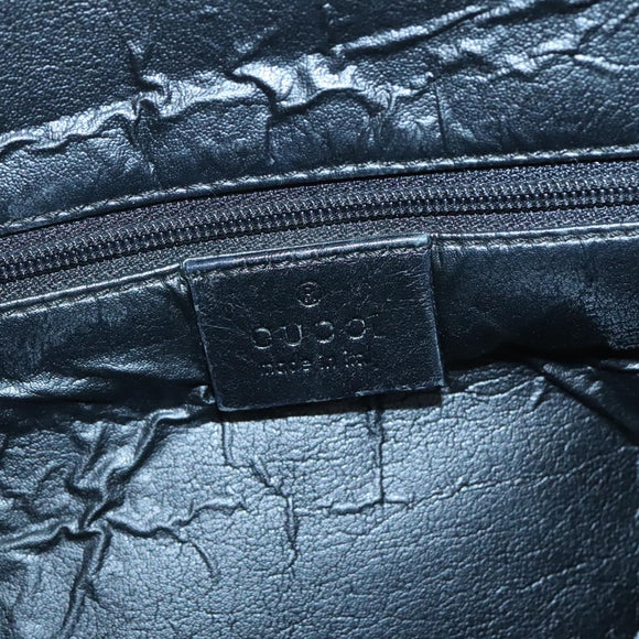 GUCCI GG Canvas Sherry Line Hand Bag Black Silver 002 1093 Auth ep10440