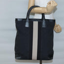 GUCCI GG Canvas Sherry Line Hand Bag Black Silver 002 1093 Auth ep10440-21