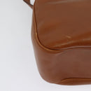CELINE Shoulder Bag Leather Brown Gold Auth ep10441-15