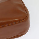 CELINE Shoulder Bag Leather Brown Gold Auth ep10441-16
