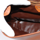 CELINE Shoulder Bag Leather Brown Gold Auth ep10441-20