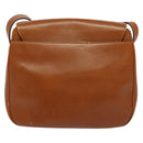 CELINE Shoulder Bag Leather Brown Gold Auth ep10441-2