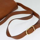 CELINE Shoulder Bag Leather Brown Gold Auth ep10441-7