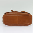 CELINE Shoulder Bag Leather Brown Gold Auth ep10441-5