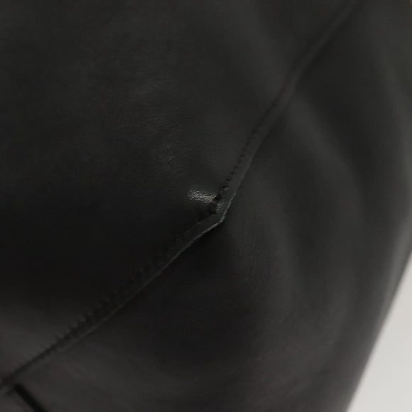 CELINE Hand Bag Leather Beige Gold Auth ep10443