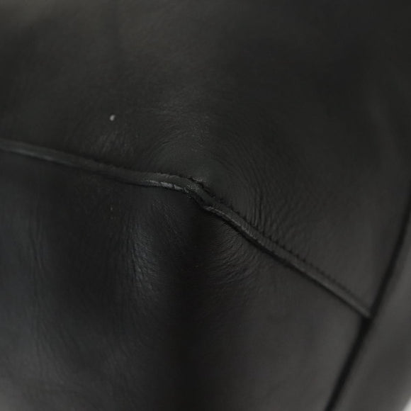 CELINE Hand Bag Leather Beige Gold Auth ep10443