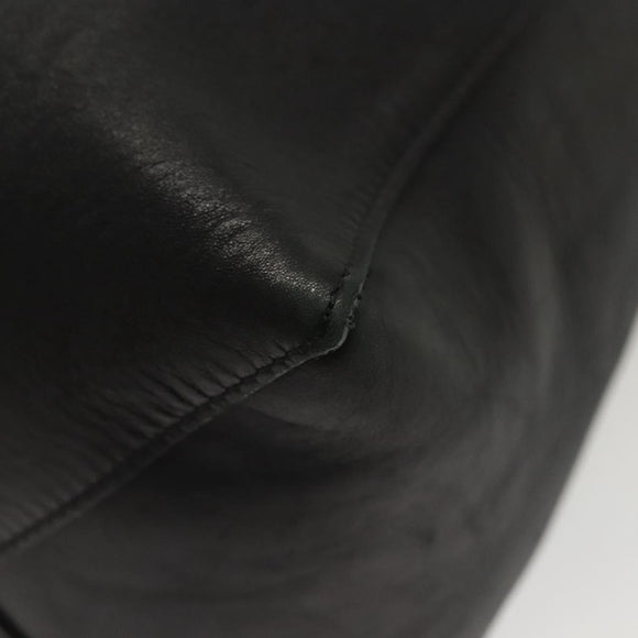 CELINE Hand Bag Leather Beige Gold Auth ep10443