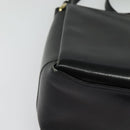 GUCCI Shoulder Bag Leather Black Gold Auth ep10445-10