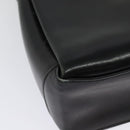 GUCCI Shoulder Bag Leather Black Gold Auth ep10445-12