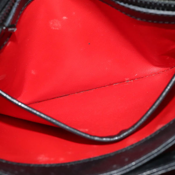 GUCCI Shoulder Bag Leather Black Gold Auth ep10445