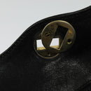 GUCCI Shoulder Bag Leather Black Gold Auth ep10445-21