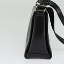 GUCCI Shoulder Bag Leather Black Gold Auth ep10445-5