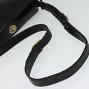 GUCCI Shoulder Bag Leather Black Gold Auth ep10445-7