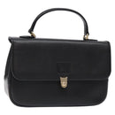 Burberrys Hand Bag Leather Black Gold Auth ep10446-1