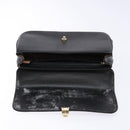 Burberrys Hand Bag Leather Black Gold Auth ep10446-10