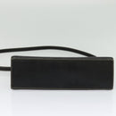 Burberrys Hand Bag Leather 2way Black Gold Auth ep10449-5