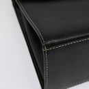 Burberrys Hand Bag Leather 2way Black Gold Auth ep10449-9