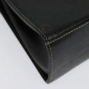 Burberrys Hand Bag Leather 2way Black Gold Auth ep10449-17