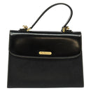 Burberrys Hand Bag Leather 2way Black Gold Auth ep10449-13