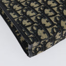 Christian Dior Trotter Canvas Shoulder Bag Navy Gold Auth ep10451-16