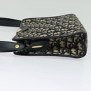 Christian Dior Trotter Canvas Shoulder Bag Navy Gold Auth ep10451-3