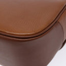Burberrys Hand Bag Leather Brown Gold Auth ep10452-16