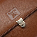 Burberrys Hand Bag Leather Brown Gold Auth ep10452-9