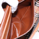Burberrys Hand Bag Leather Brown Gold Auth ep10452-12