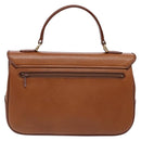 Burberrys Hand Bag Leather Brown Gold Auth ep10452-2
