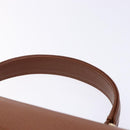 Burberrys Hand Bag Leather Brown Gold Auth ep10452-8