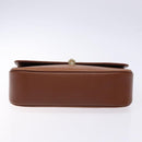 Burberrys Hand Bag Leather Brown Gold Auth ep10452-5