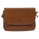Burberrys Shoulder Bag Leather Brown Gold Auth ep10453-13