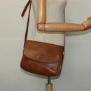 Burberrys Shoulder Bag Leather Brown Gold Auth ep10453-21