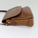 Burberrys Shoulder Bag Leather Brown Gold Auth ep10453-3