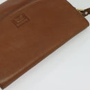 Burberrys Shoulder Bag Leather Brown Gold Auth ep10453-6