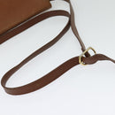 Burberrys Shoulder Bag Leather Brown Gold Auth ep10453-7