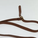 Burberrys Shoulder Bag Leather Brown Gold Auth ep10453-8