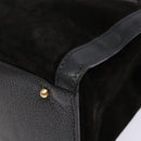 GUCCI Bamboo Hand Bag Suede Leather Black Gold 002 2853 0260 0 Auth ep10456-10